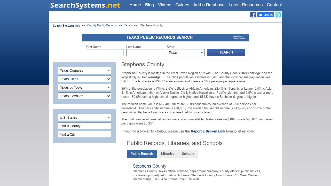Stephens County Criminal and Public Records